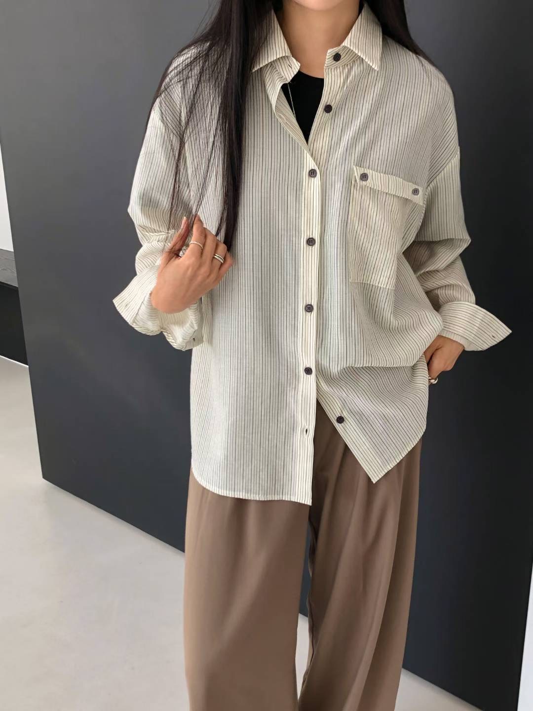 DAYEND韓國直郵㊣女士新款熱賣25秋冬真品時尚人氣襯衫蕾絲衫DAYEND襯衫/蕾絲衫圖色2