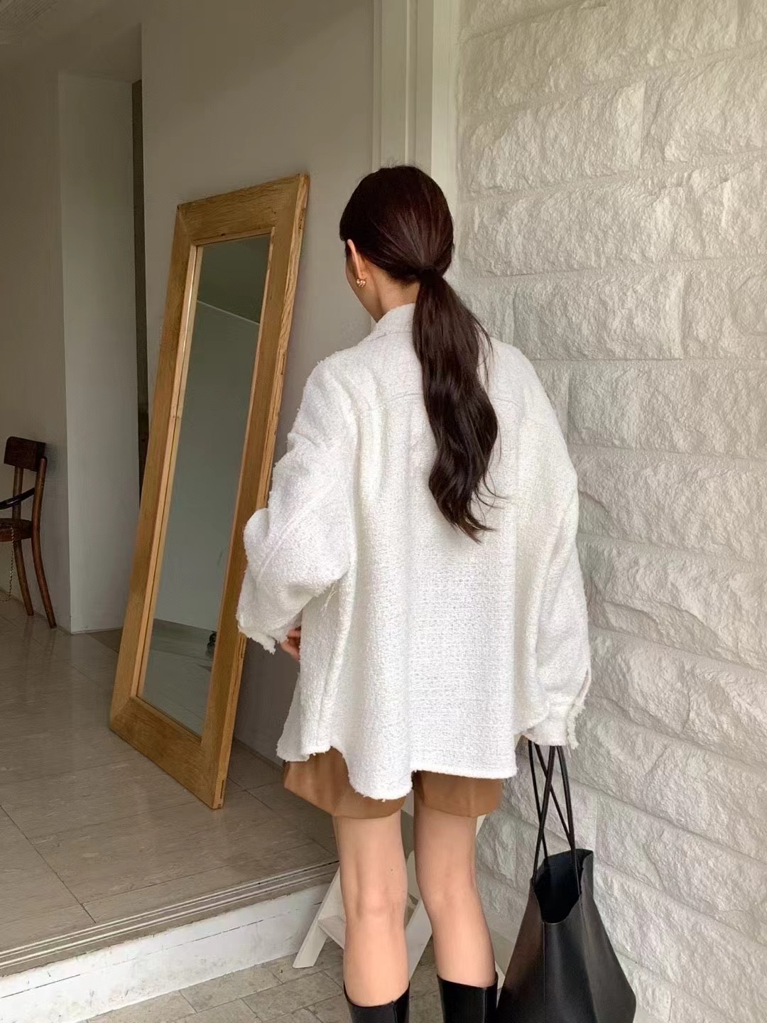 DEAR.FOREST韓國代購㊣女裝新款時尚職業25秋冬休閑真品夾克DEAR.FOREST夾克