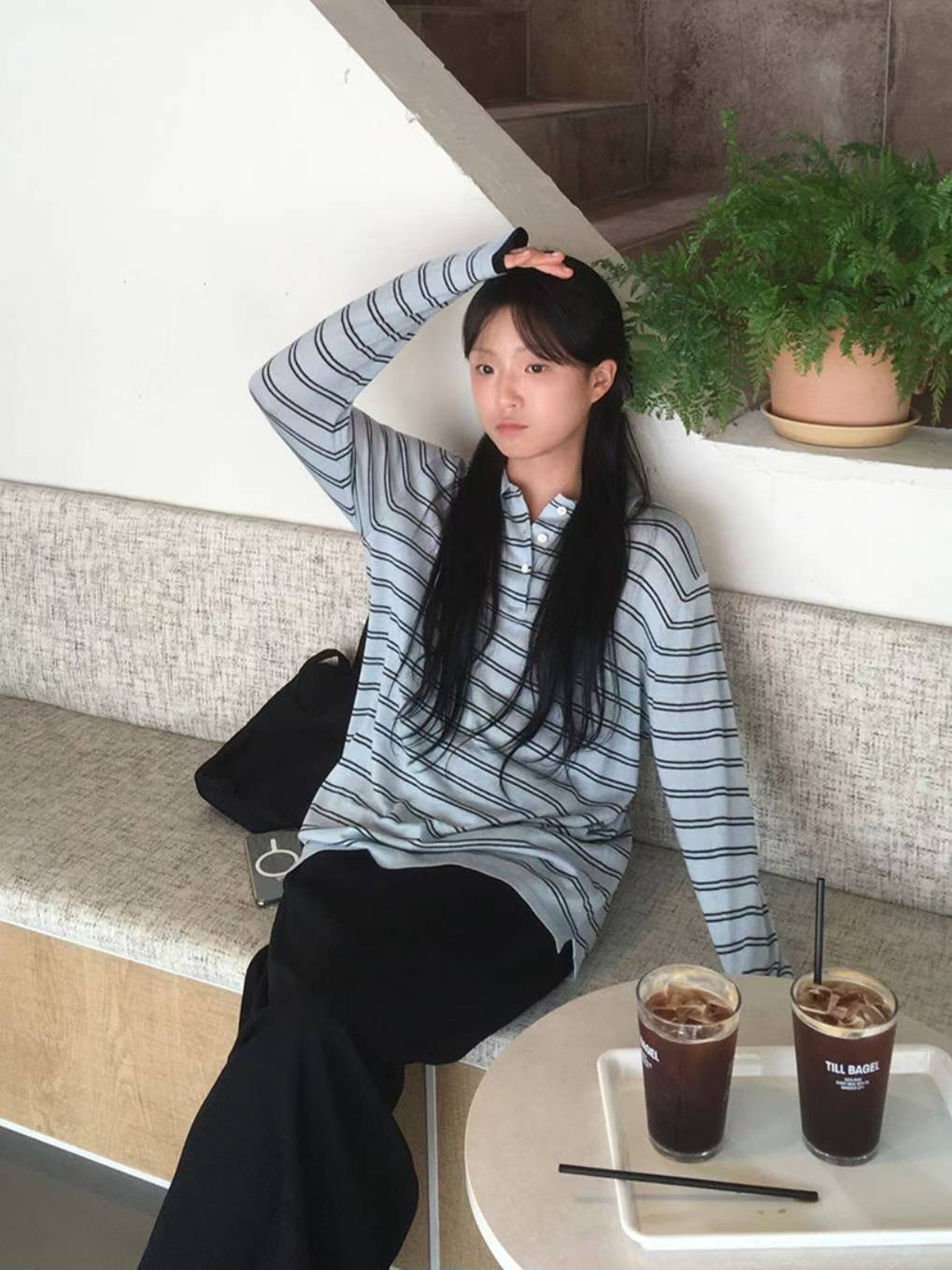 DAYEND東大門㊣代購女士新品熱賣人氣職業真品推薦時尚長袖T恤DAYEND長袖T恤