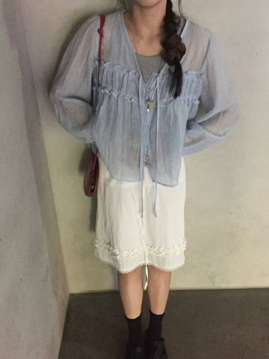 DAYEND東大門㊣代購女士新款真品時尚職業人氣熱賣襯衫蕾絲衫DAYEND襯衫/蕾絲衫圖色2