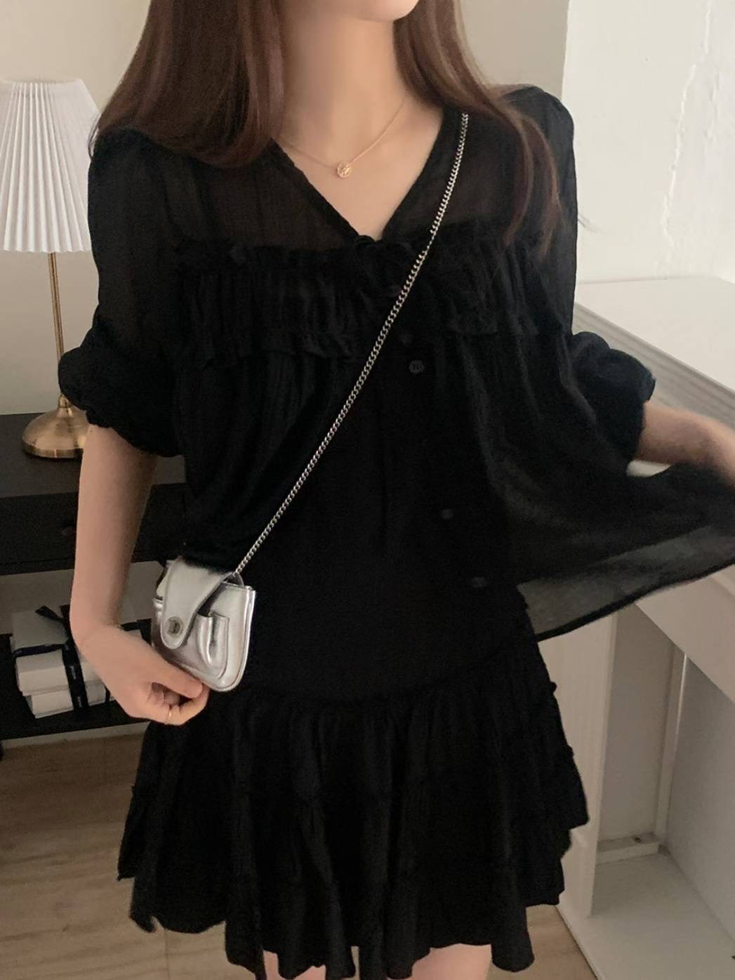 DAYEND東大門㊣代購女士新款真品時尚職業人氣熱賣襯衫蕾絲衫DAYEND襯衫/蕾絲衫圖色3