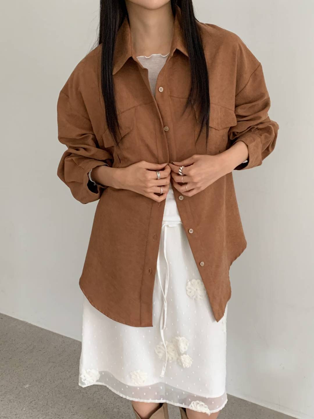 DAYEND韓國代購㊣女裝新品推薦時尚25秋冬真品熱賣襯衫蕾絲衫DAYEND襯衫/蕾絲衫