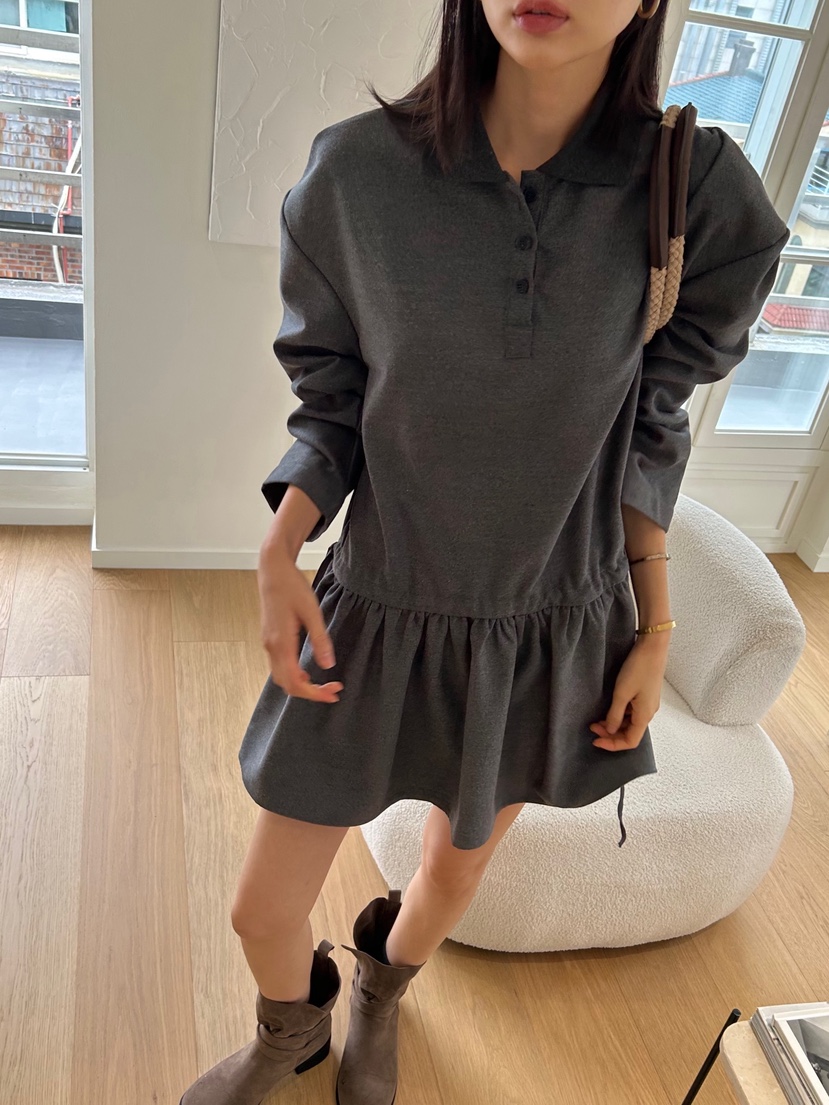 ME MO韓國直郵㊣女裝新款職業推薦25秋冬熱賣連衣裙不含腰包ME MO連衣裙