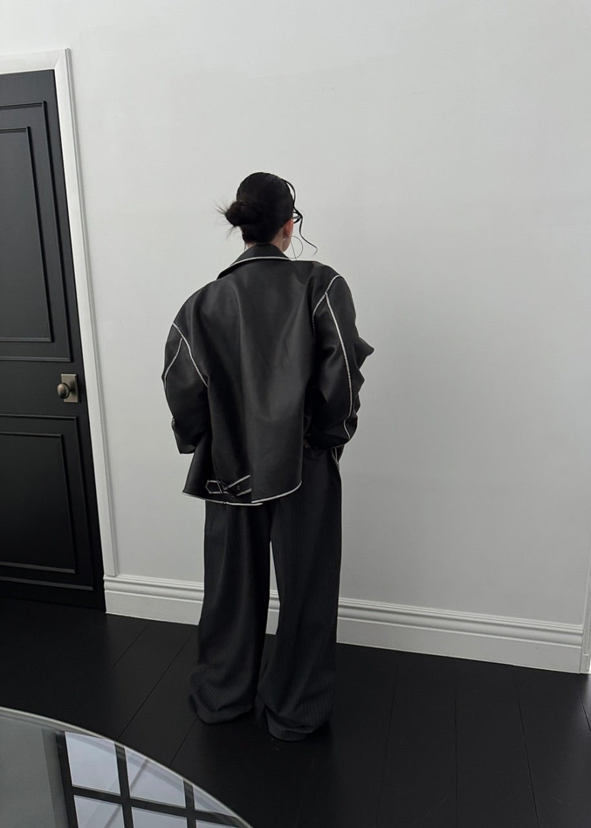 OURWAVE/OUR ROOM東大門㊣代購女裝新品職業推薦皮衣水洗Our Wave/Our Room皮衣