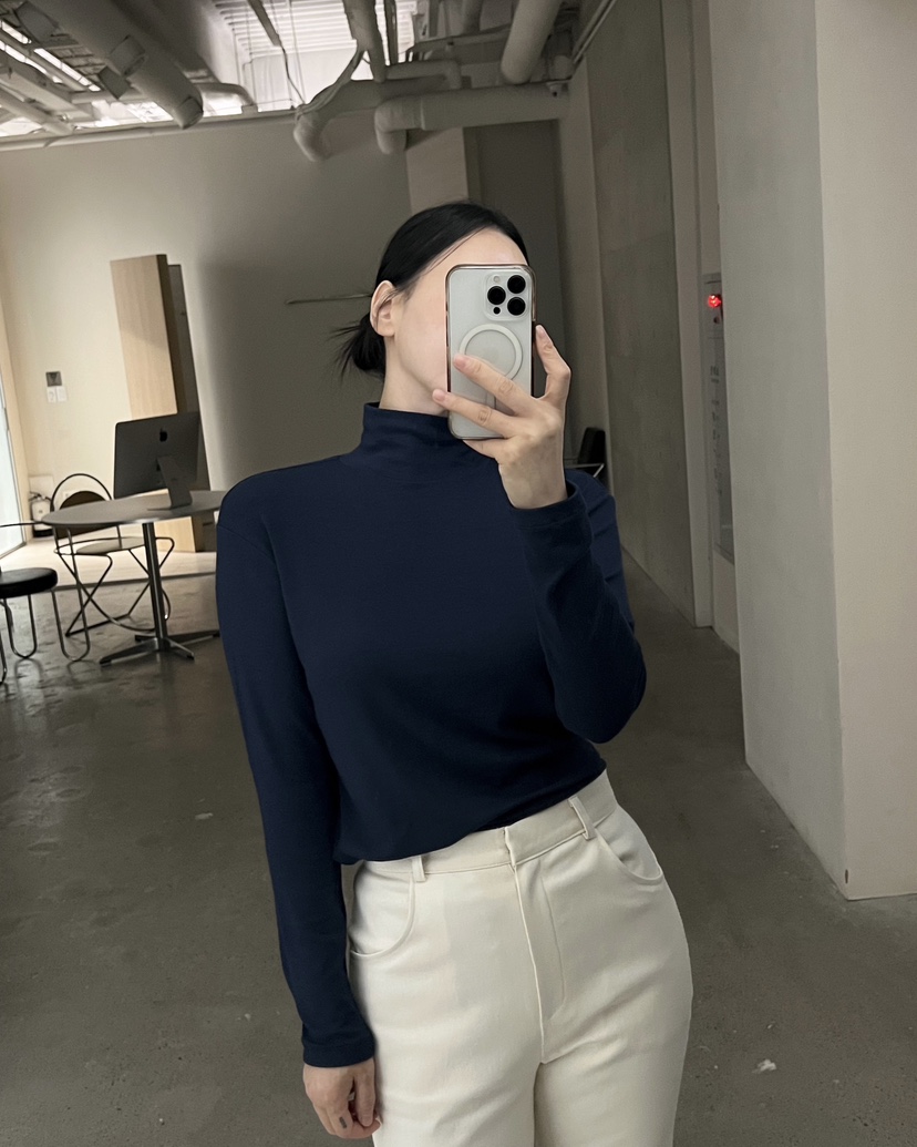 VERNI韓國直郵㊣女裝新款推薦人氣25秋冬熱賣休閑職業長袖T恤VERNI長袖T恤