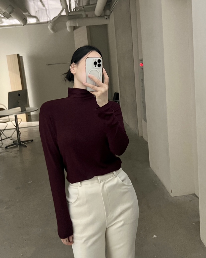 VERNI韓國直郵㊣女裝新款推薦人氣25秋冬熱賣休閑職業長袖T恤VERNI長袖T恤