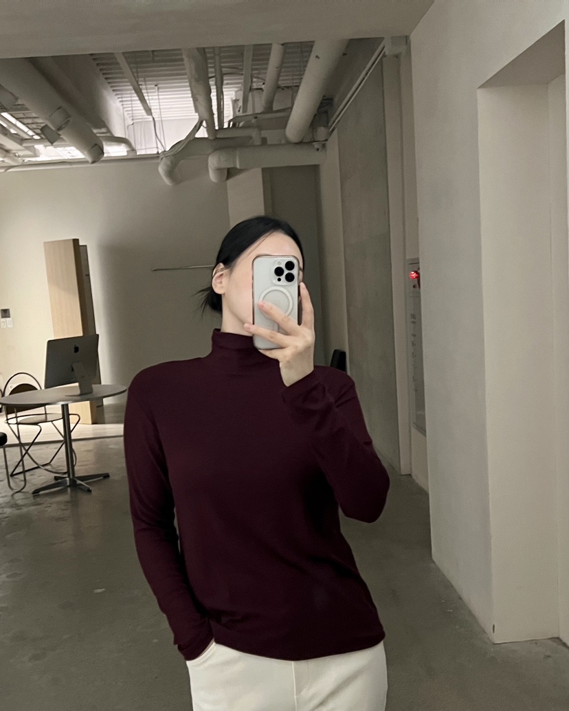 VERNI韓國直郵㊣女裝新款推薦人氣25秋冬熱賣休閑職業長袖T恤VERNI長袖T恤
