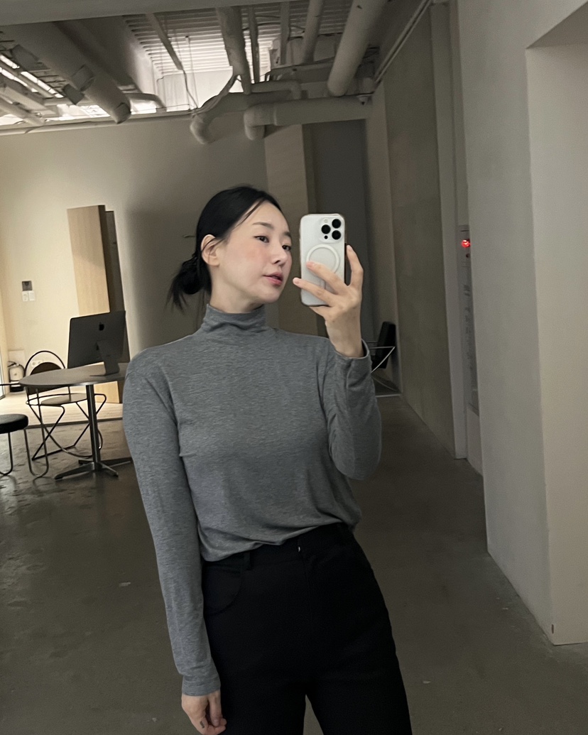 VERNI韓國直郵㊣女裝新款推薦人氣25秋冬熱賣休閑職業長袖T恤VERNI長袖T恤