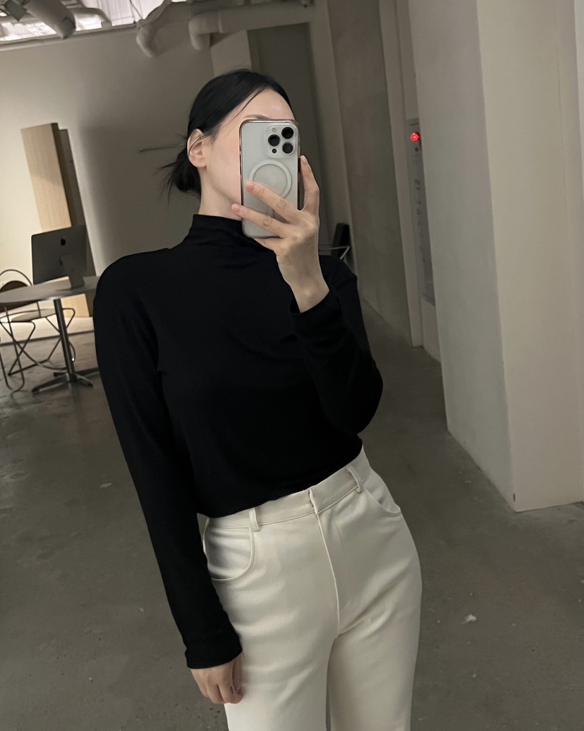 VERNI韓國直郵㊣女裝新款推薦人氣25秋冬熱賣休閑職業長袖T恤VERNI長袖T恤
