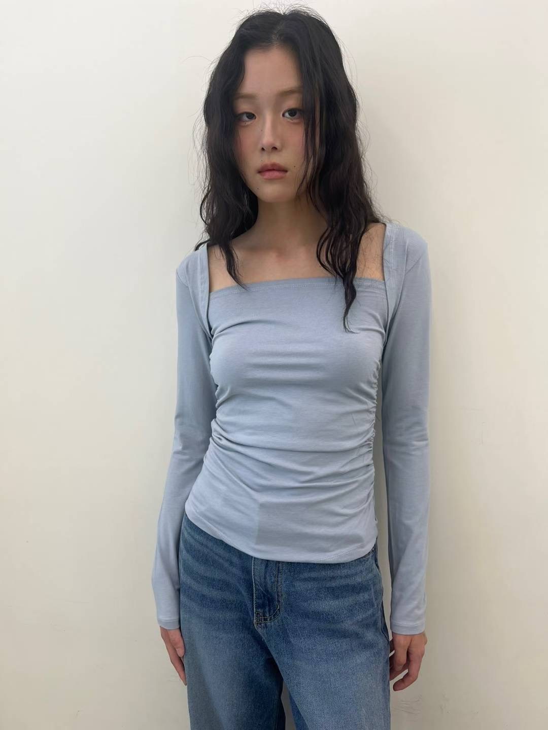 ORORA韓國代購㊣女士新品真品人氣時尚職業熱賣推薦長袖T恤ORORA長袖T恤圖色3