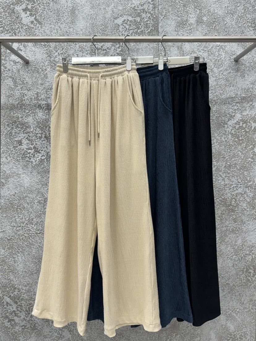 BADCALM韓國代購㊣女士新品25秋冬職業真品休閑褲天鵝絨褶皺BADCALM休閑褲