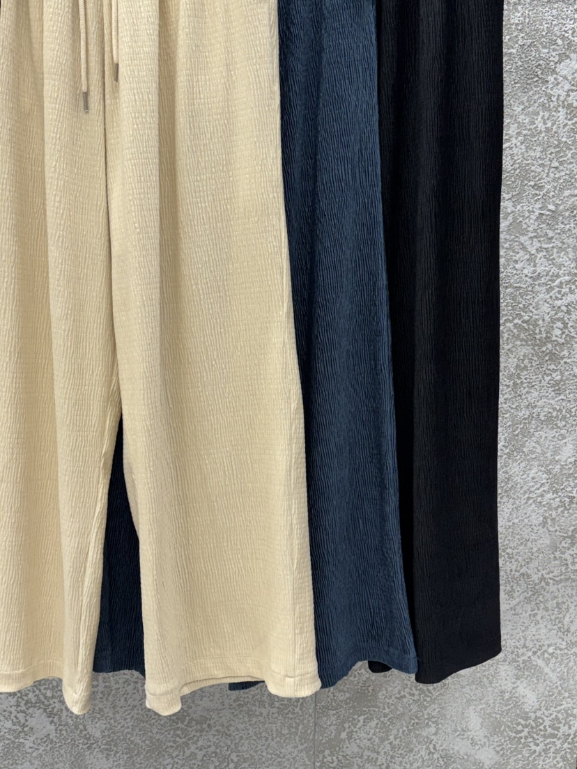 BADCALM韓國代購㊣女士新品25秋冬職業真品休閑褲天鵝絨褶皺BADCALM休閑褲