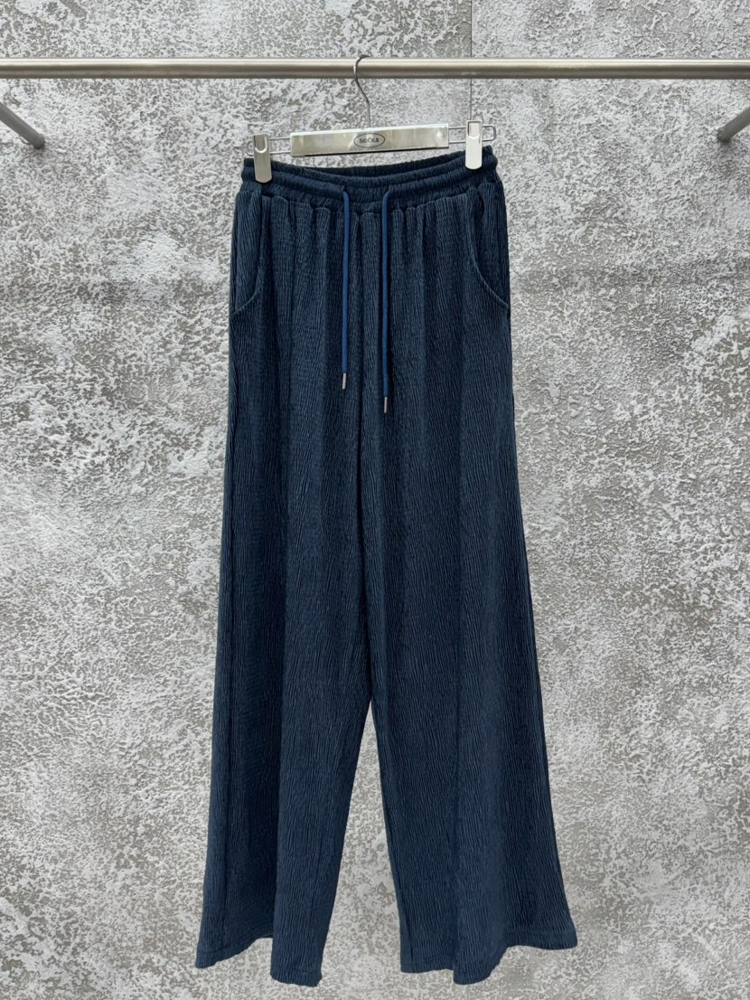 BADCALM韓國代購㊣女士新品25秋冬職業真品休閑褲天鵝絨褶皺BADCALM休閑褲圖色2