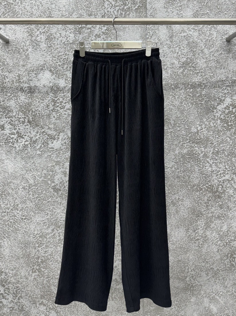 BADCALM韓國代購㊣女士新品25秋冬職業真品休閑褲天鵝絨褶皺BADCALM休閑褲圖色3