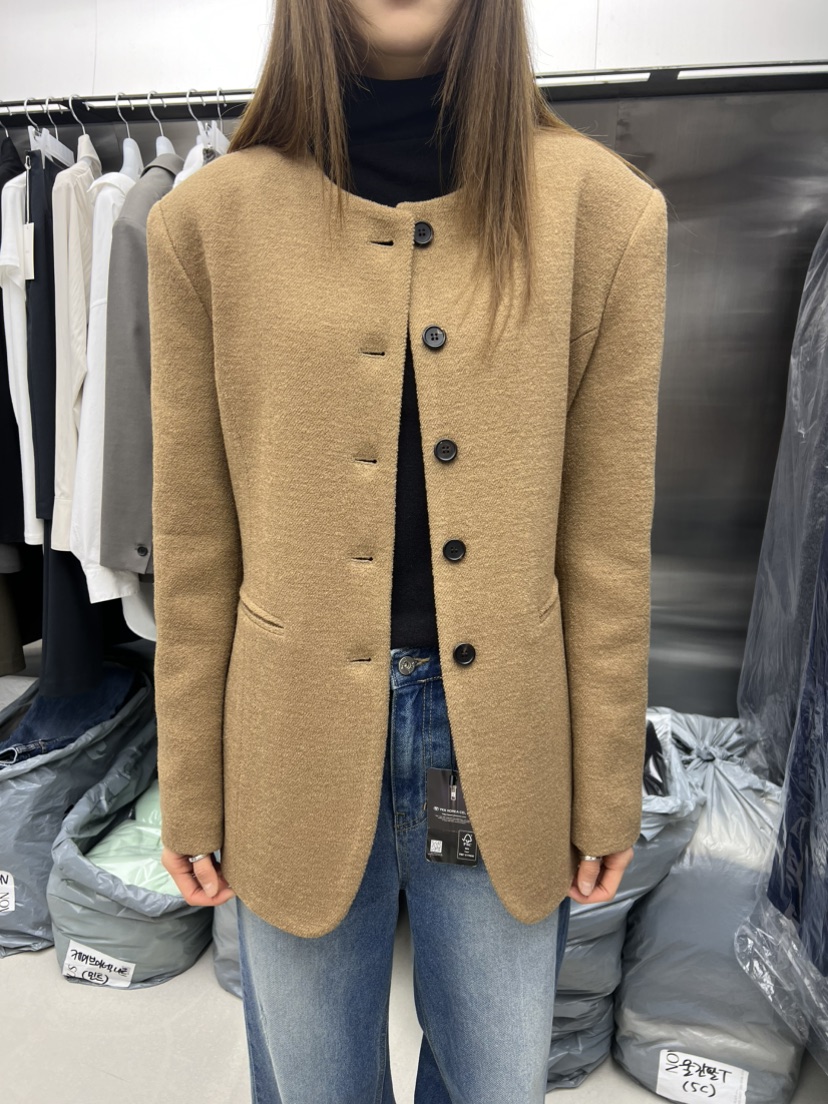 NOVUS東大門㊣實拍女裝新品推薦熱賣時尚25秋冬人氣夾克羊毛NOVUS夾克