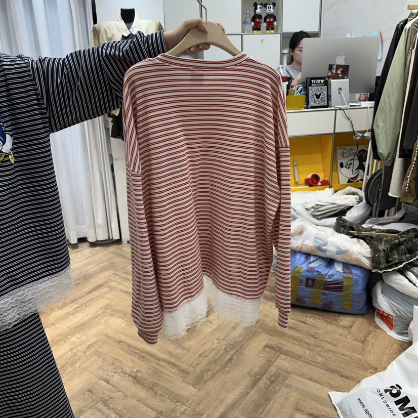 DE LINE東大門㊣直郵女士新款時尚推薦真品人氣職業長袖T恤DE LINE長袖T恤