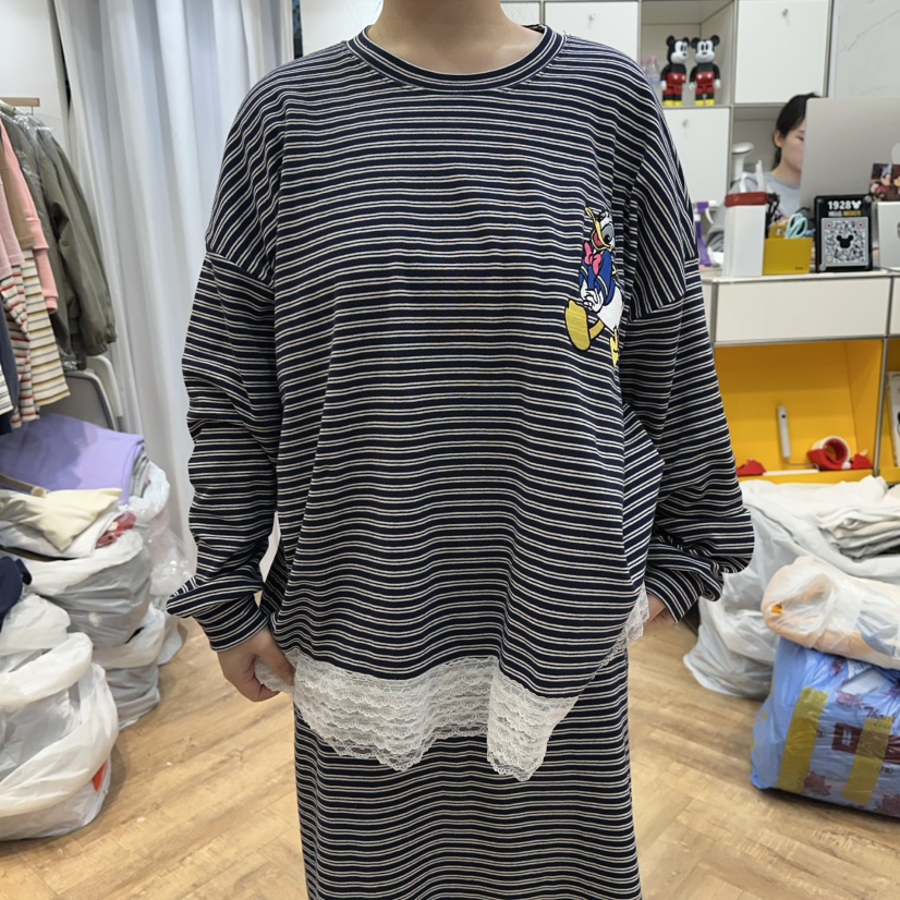 DE LINE東大門㊣直郵女士新款時尚推薦真品人氣職業長袖T恤DE LINE長袖T恤圖色3