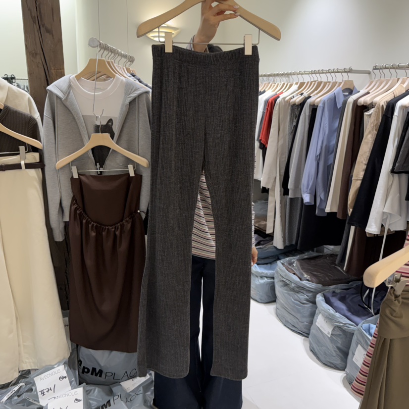 AVECNOUS東大門㊣直郵女士新品熱賣休閑真品推薦25秋冬休閑褲AVECNOUS休閑褲圖色2墨色