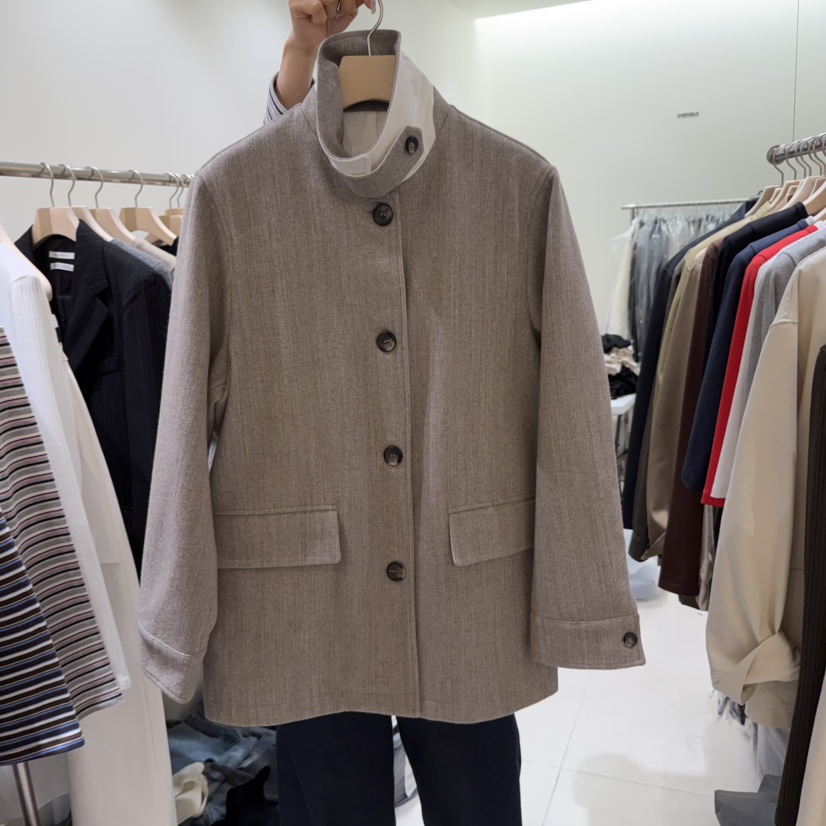 AVECNOUS東大門㊣直郵女裝新品推薦休閑熱賣真品夾克羊毛高領AVECNOUS夾克