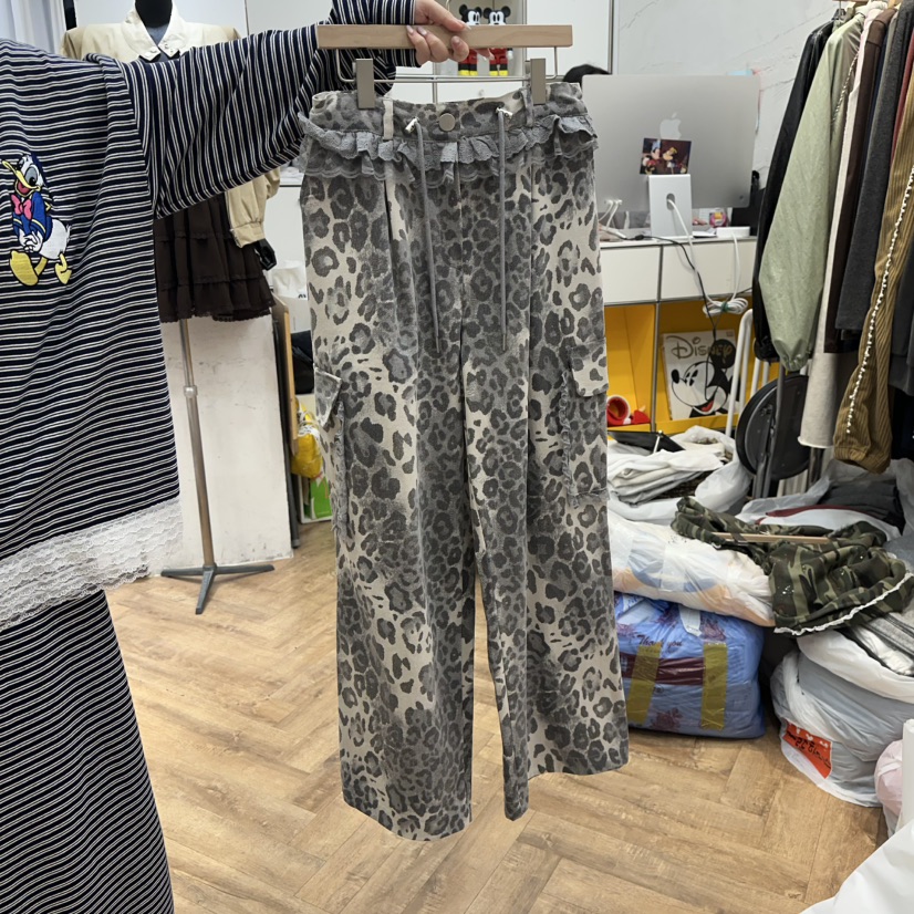 DE LINE東大門㊣代購女士新品時尚推薦真品25秋冬休閑褲蕾絲DE LINE休閑褲