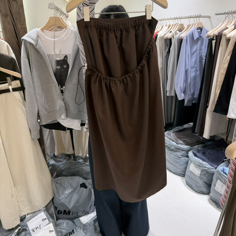 AVECNOUS韓國直郵㊣女裝新款推薦時尚真品25秋冬休閑人氣長裙AVECNOUS長裙