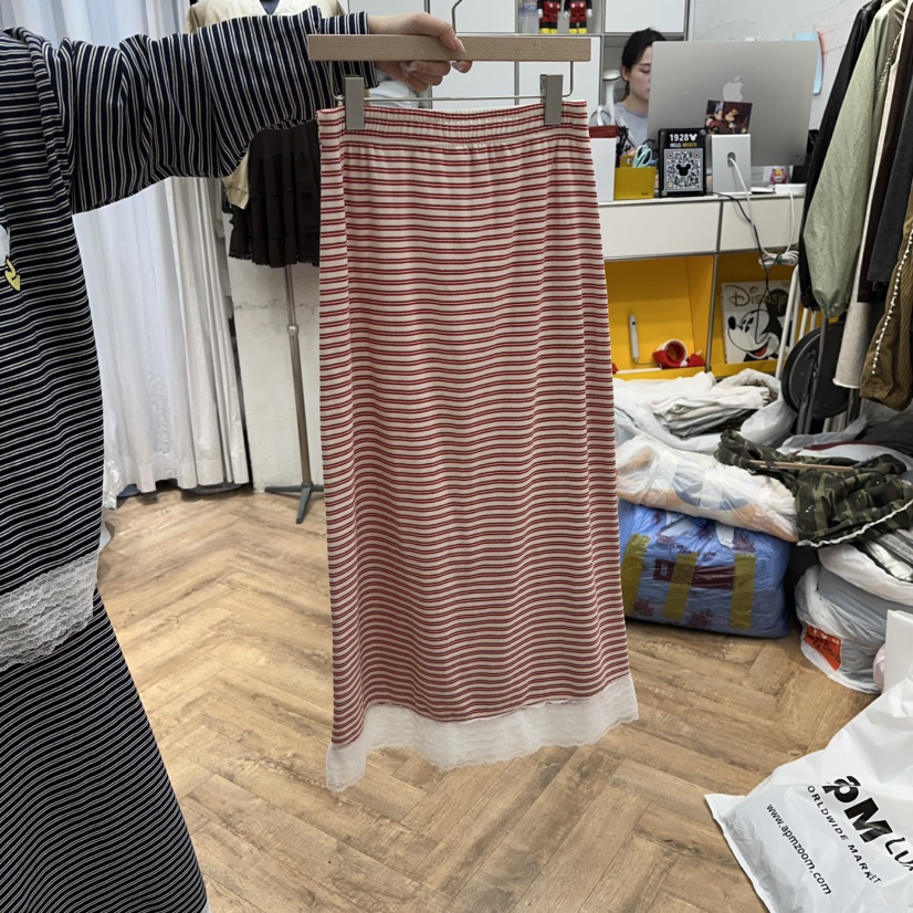 DE LINE韓國直郵㊣女士新品職業時尚人氣休閑推薦真品長裙DE LINE長裙