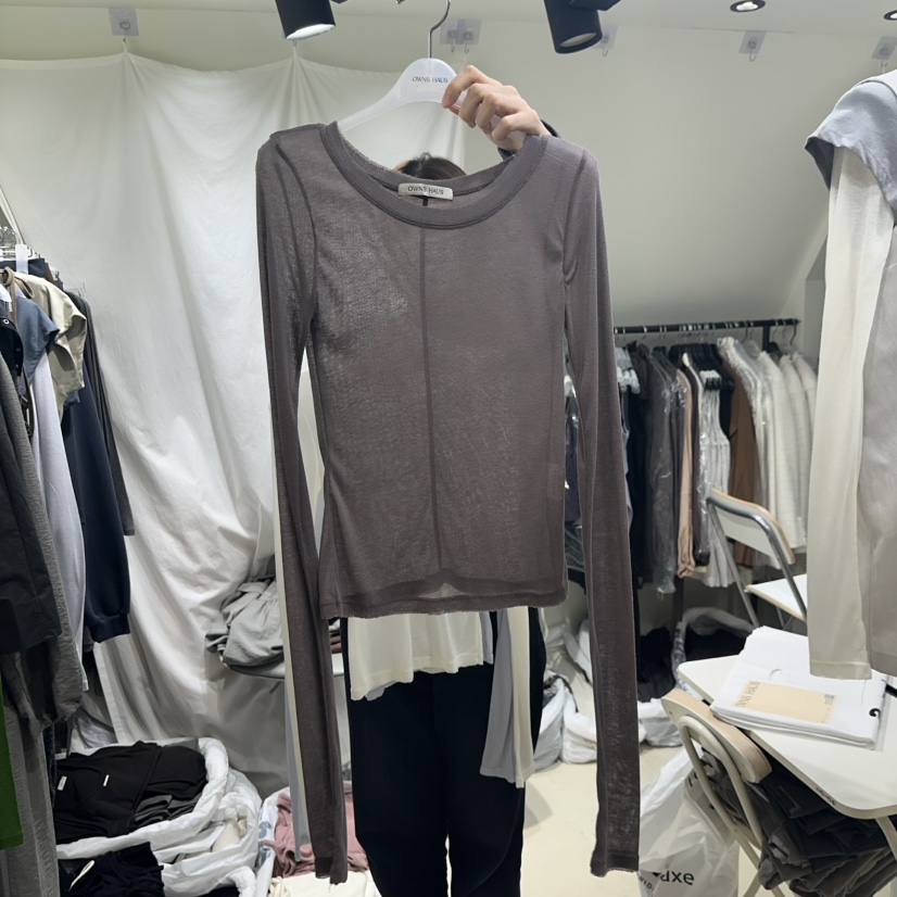 OWNS韓國直郵㊣女裝新品人氣時尚25秋冬真品休閑熱賣長袖T恤OWNS長袖T恤圖色4