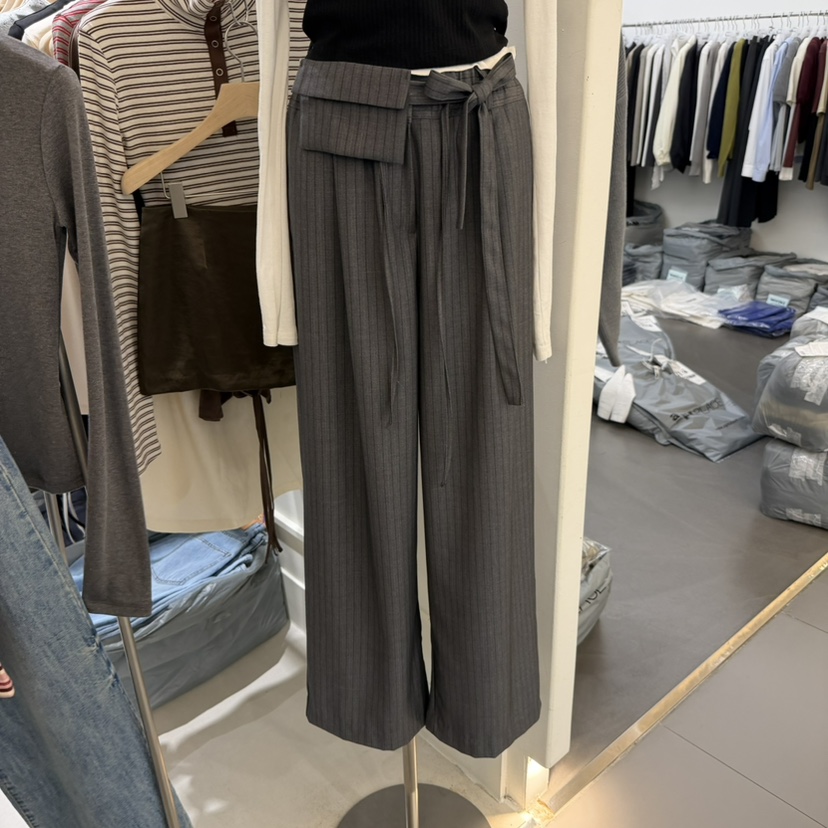 AVECNOUS韓國直郵㊣女士新款真品推薦熱賣職業休閑褲含腰包AVECNOUS休閑褲