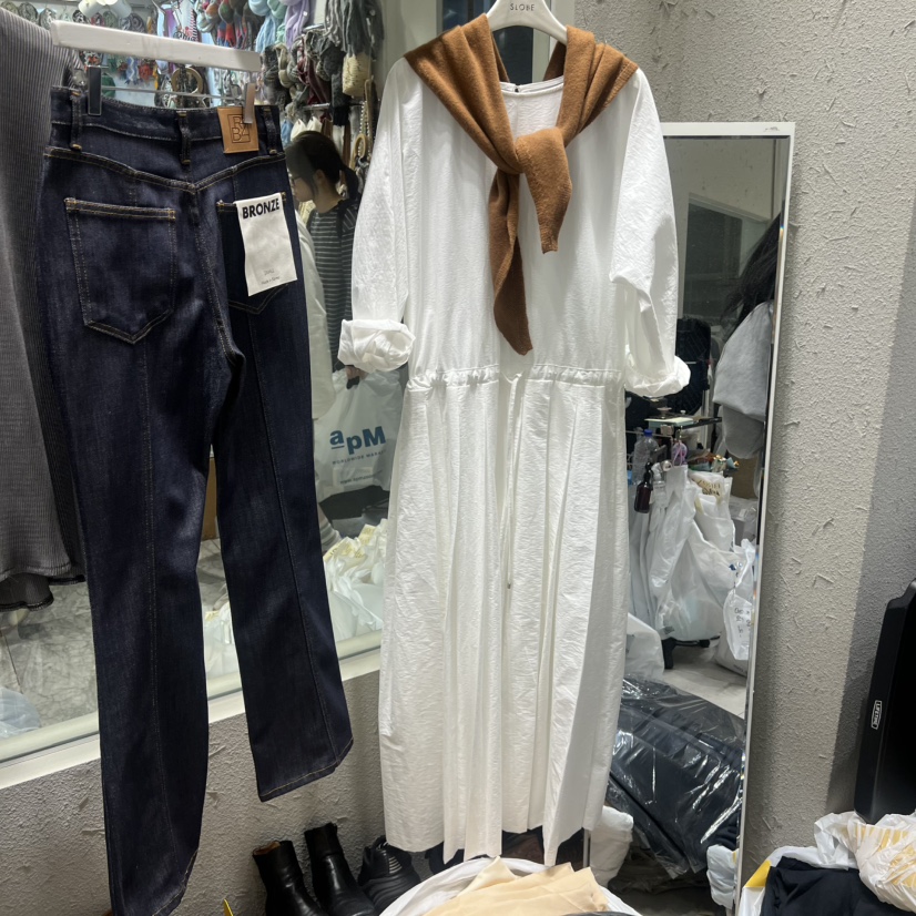 BRONZE韓國直郵㊣女士新款職業真品熱賣時尚連衣裙不含披肩BRONZE連衣裙圖色1