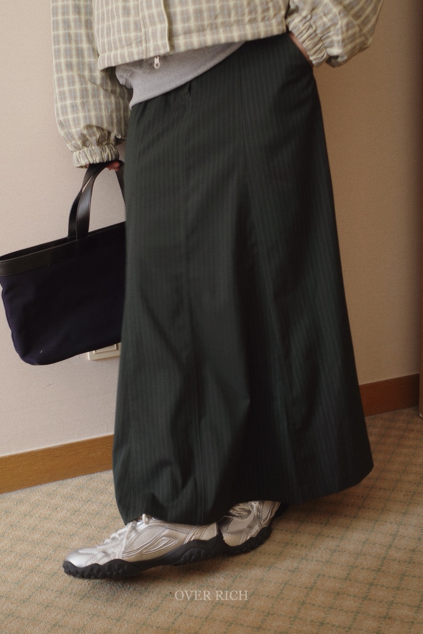 OVER RICH東大門㊣實拍女裝新品推薦休閑時尚25秋冬真品長裙OVER RICH長裙