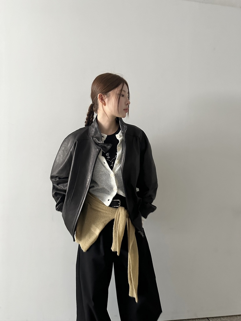 UNBOUND東大門㊣代購女裝新品時尚真品熱賣人氣25秋冬皮衣羊皮UNBOUND皮衣