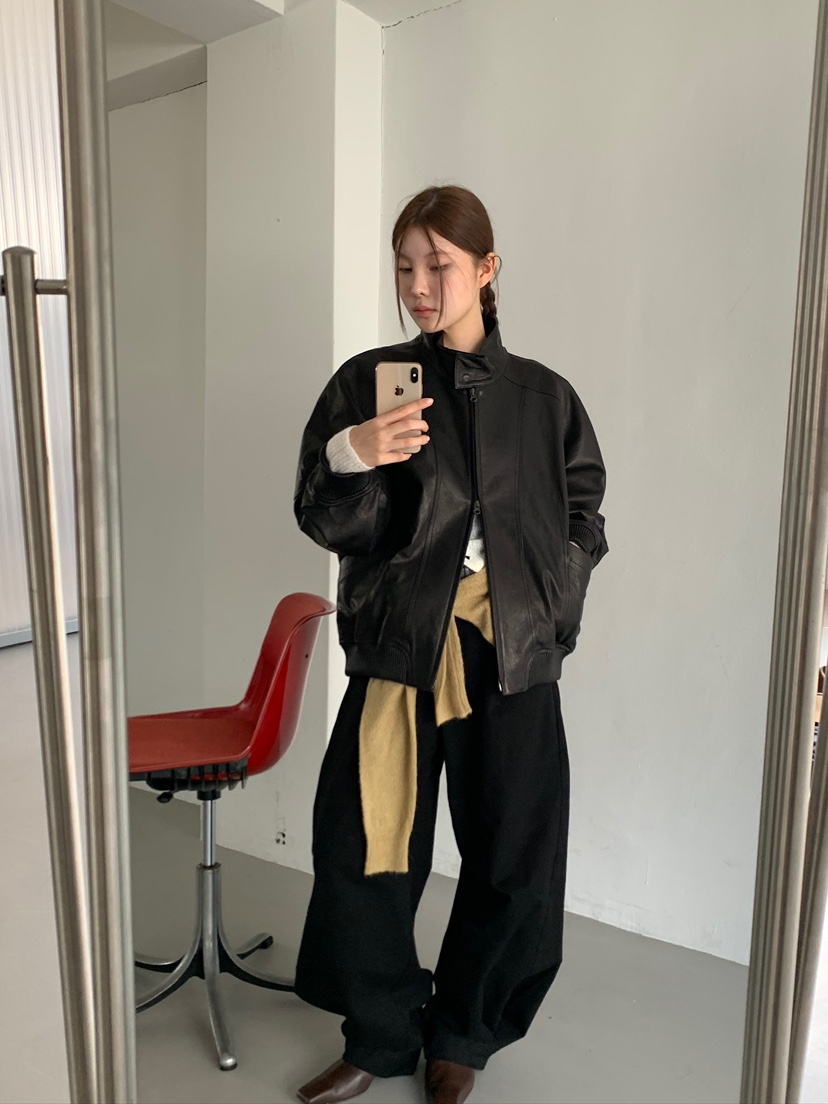 UNBOUND東大門㊣代購女裝新品時尚真品熱賣人氣25秋冬皮衣羊皮UNBOUND皮衣