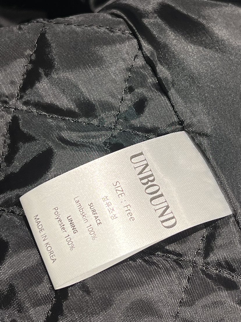 UNBOUND東大門㊣代購女裝新品時尚真品熱賣人氣25秋冬皮衣羊皮UNBOUND皮衣