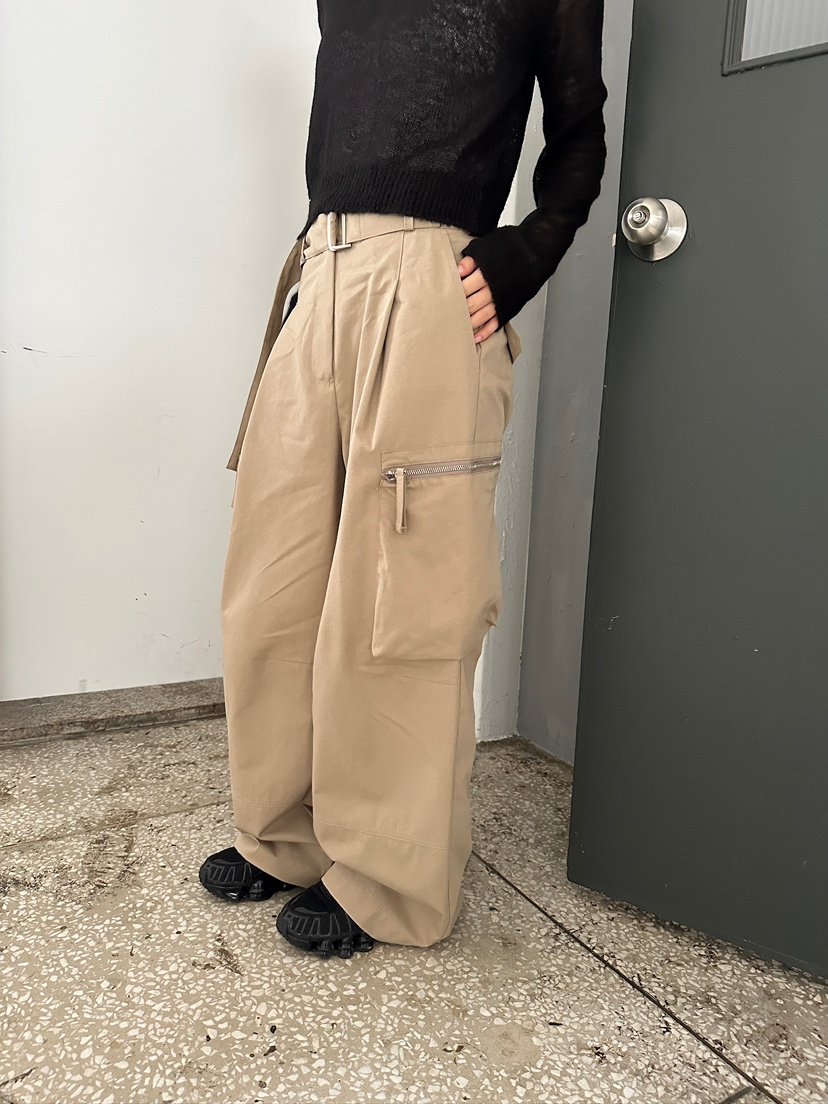 UNBOUND東大門㊣實拍女裝新品職業時尚真品推薦休閑褲含腰帶UNBOUND休閑褲