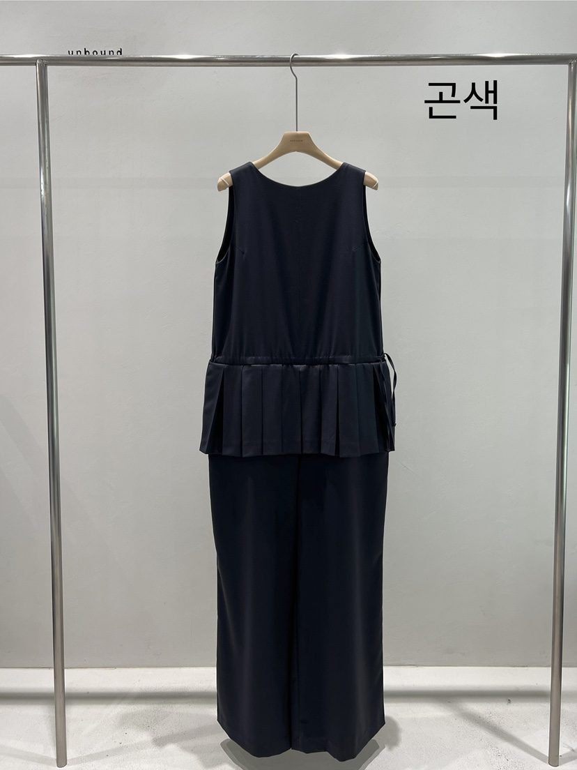UNBOUND東大門㊣實拍女士新款25秋冬熱賣真品背帶褲褶皺雙面UNBOUND背帶褲