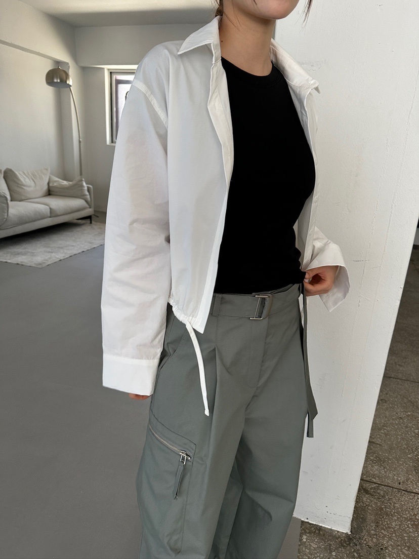 UNBOUND韓國代購㊣女士新款職業休閑時尚人氣襯衫蕾絲衫短款UNBOUND襯衫/蕾絲衫