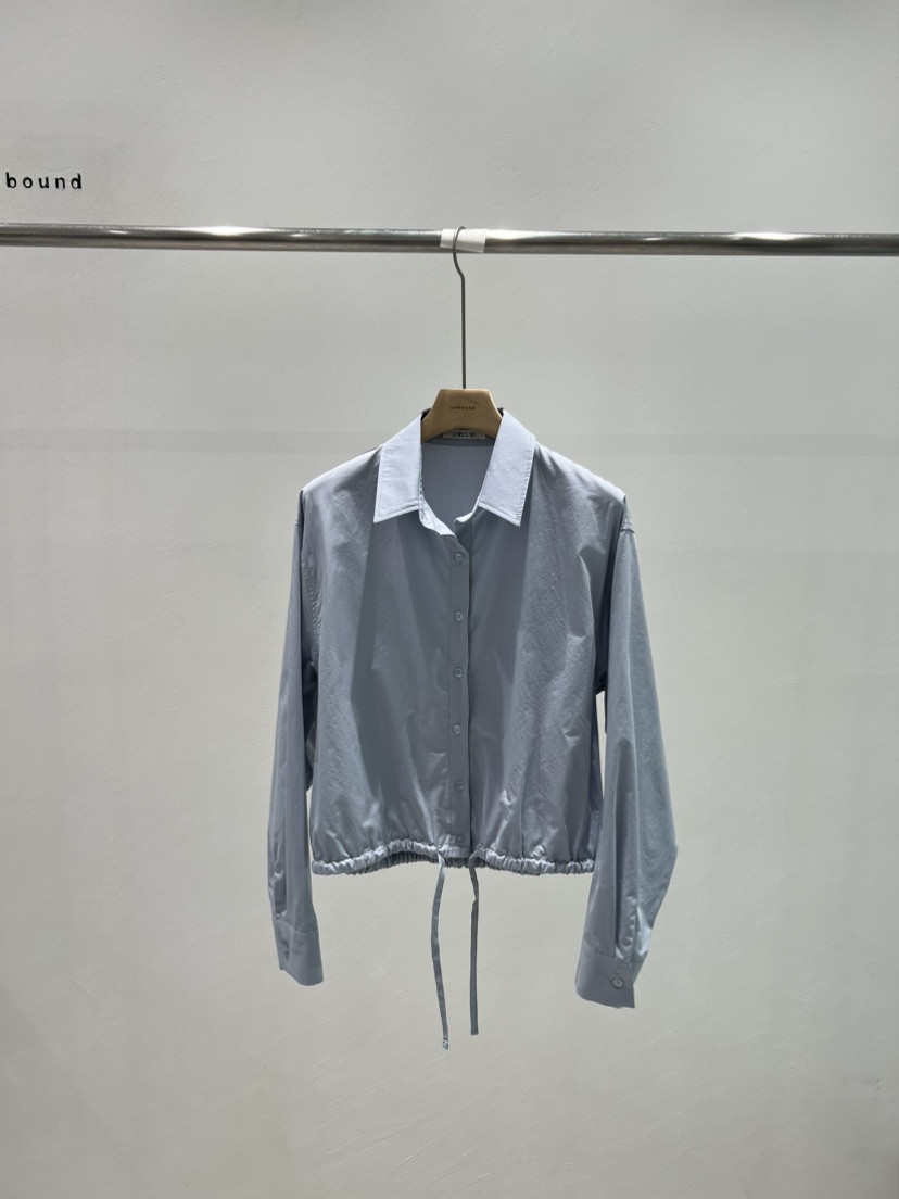 UNBOUND韓國代購㊣女士新款職業休閑時尚人氣襯衫蕾絲衫短款UNBOUND襯衫/蕾絲衫圖色2