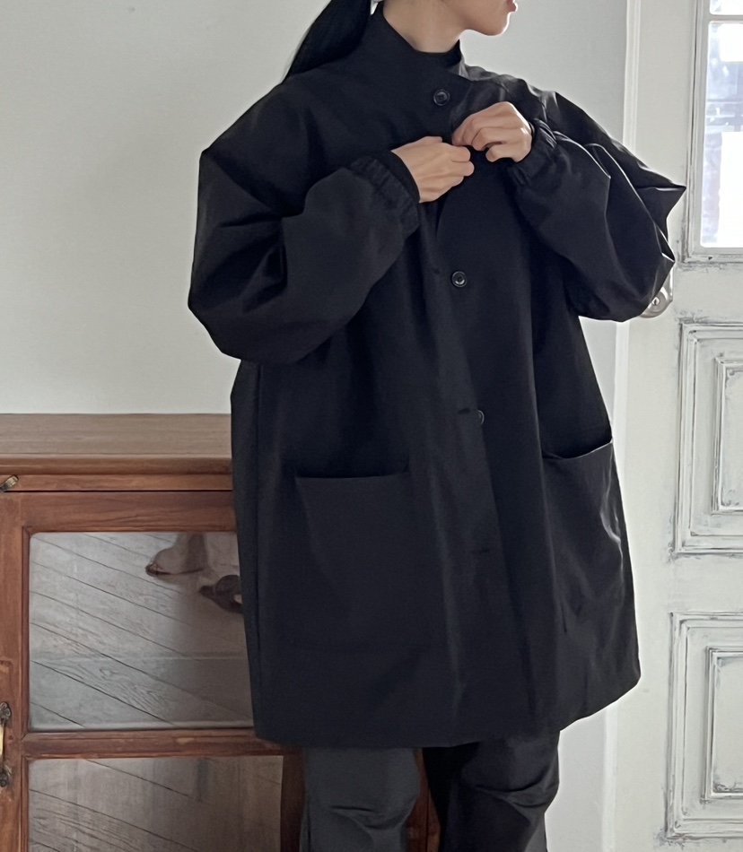 THE EYL韓國直郵㊣女士新品時尚休閑25秋冬熱賣長款風衣絎縫THE EYL長款風衣