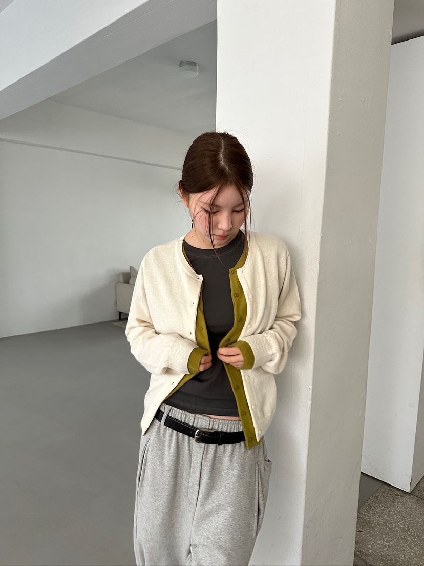 UNBOUND韓國代購㊣女士新款職業休閑推薦時尚針織衫雙層開衫UNBOUND針織衫