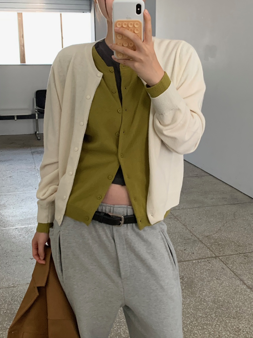 UNBOUND韓國代購㊣女士新款職業休閑推薦時尚針織衫雙層開衫UNBOUND針織衫