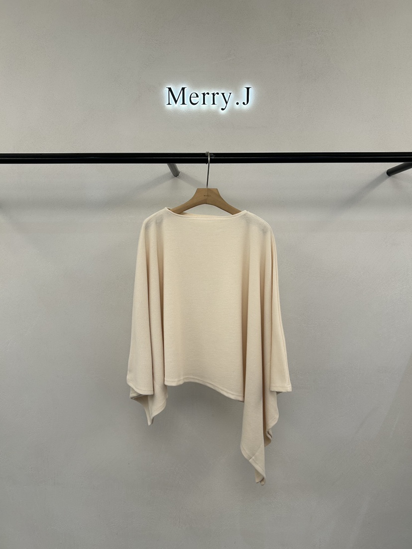 MERRY-J東大門㊣實拍女士新款熱賣25秋冬推薦人氣長袖T恤斗篷MERRY-J長袖T恤