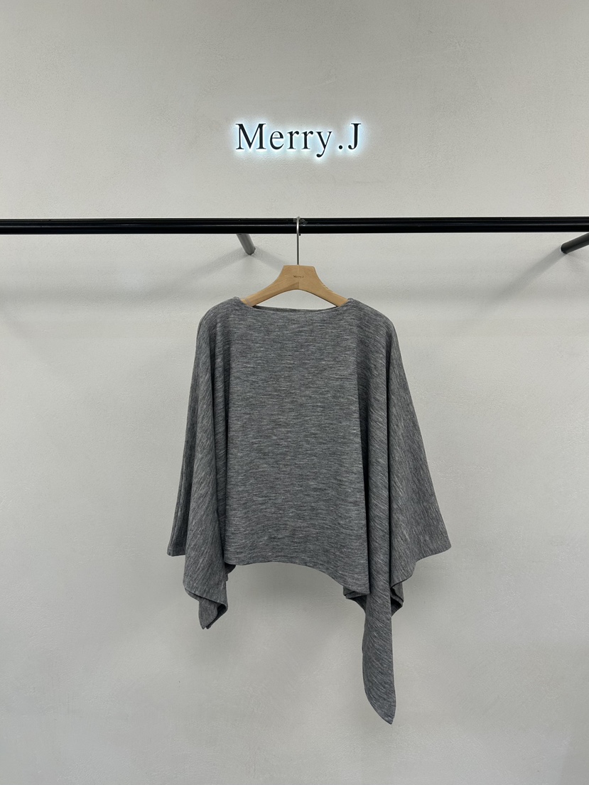 MERRY-J東大門㊣實拍女士新款熱賣25秋冬推薦人氣長袖T恤斗篷MERRY-J長袖T恤圖色2