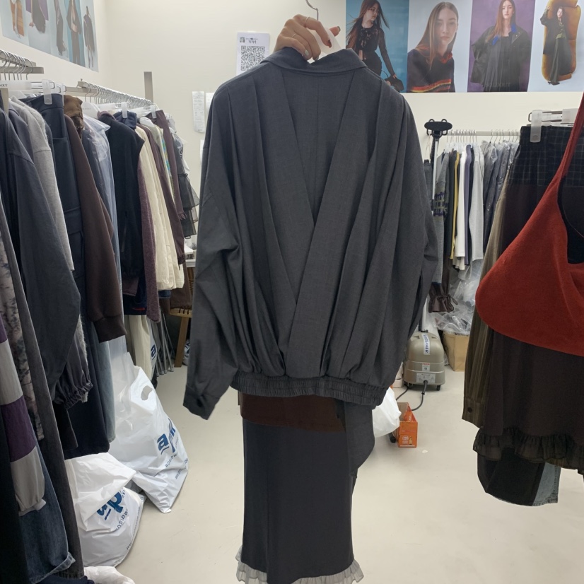 SOLD OUT東大門㊣代購女士新款推薦人氣真品25秋冬夾克披肩SOLD OUT夾克