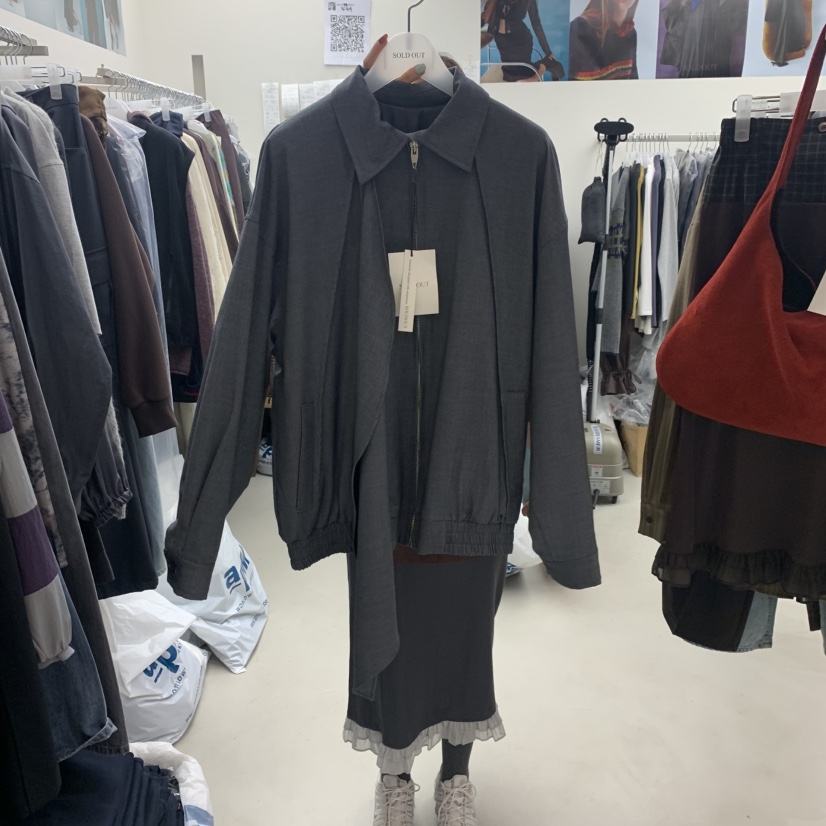 SOLD OUT東大門㊣代購女士新款推薦人氣真品25秋冬夾克披肩SOLD OUT夾克圖色2