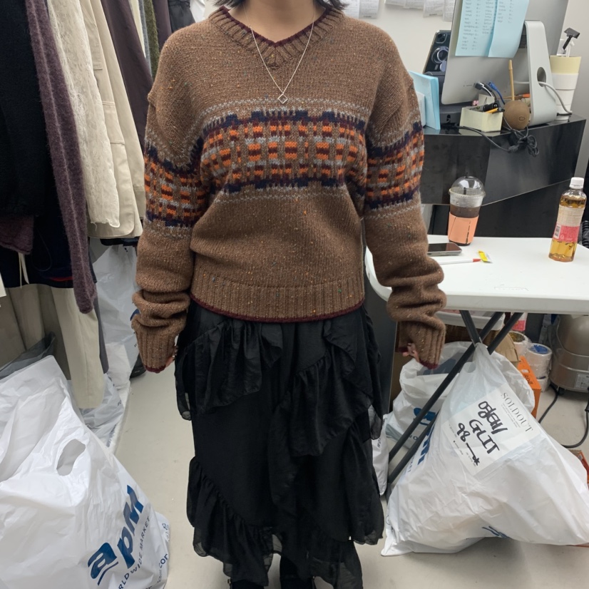 SOLD OUT韓國直郵㊣女士新品25秋冬時尚真品休閑人氣針織衫SOLD OUT針織衫圖色3