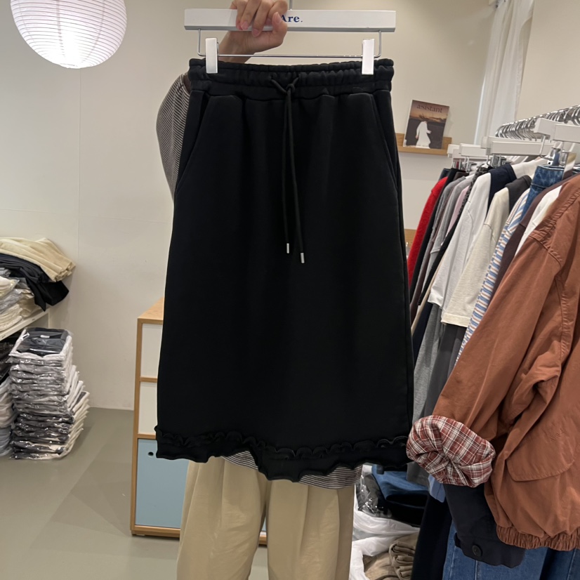 ARE東大門㊣直郵女士新品時尚熱賣休閑半身裙中短裙荷葉邊長款ARE YOU/ARE半身裙/中短裙圖色2