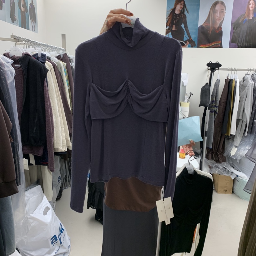 SOLD OUT韓國直郵㊣女裝新品真品時尚推薦職業25秋冬長袖T恤SOLD OUT長袖T恤圖色3