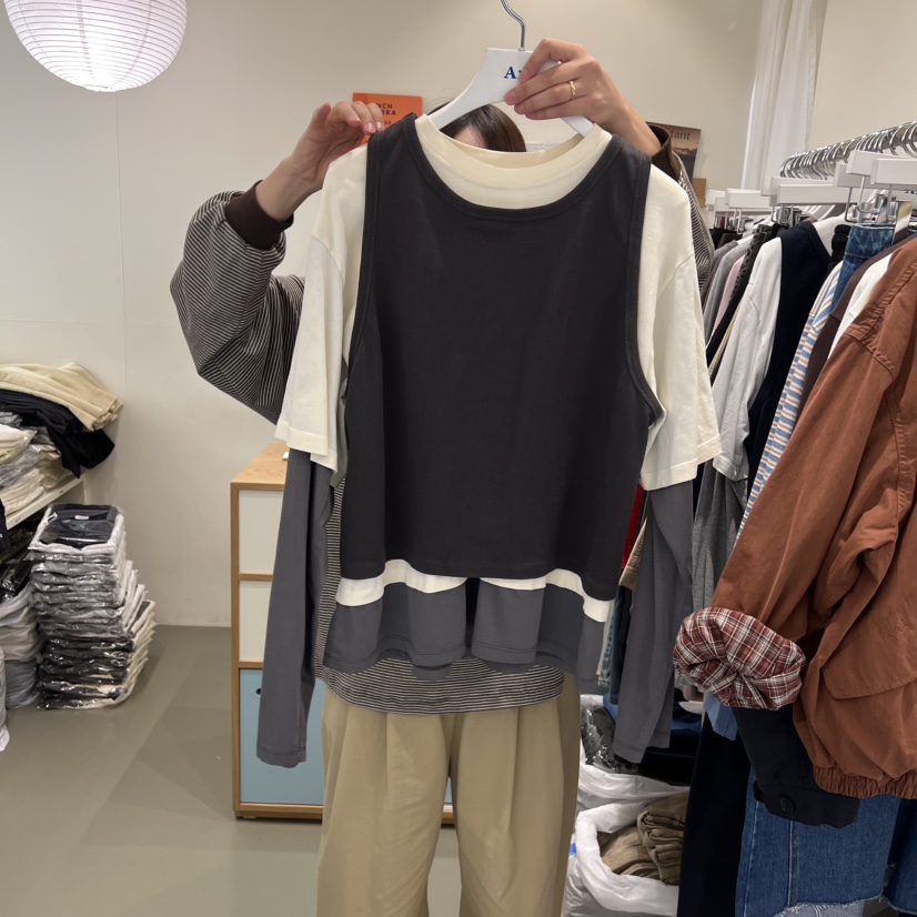 ARE東大門㊣直郵女裝新品時尚人氣職業25秋冬套裝兩件套雙層ARE YOU/ARE套裝圖色1
