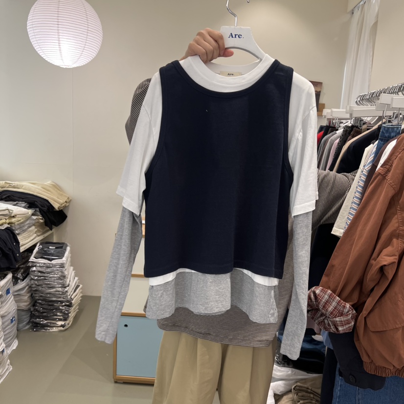 ARE東大門㊣直郵女裝新品時尚人氣職業25秋冬套裝兩件套雙層ARE YOU/ARE套裝圖色2
