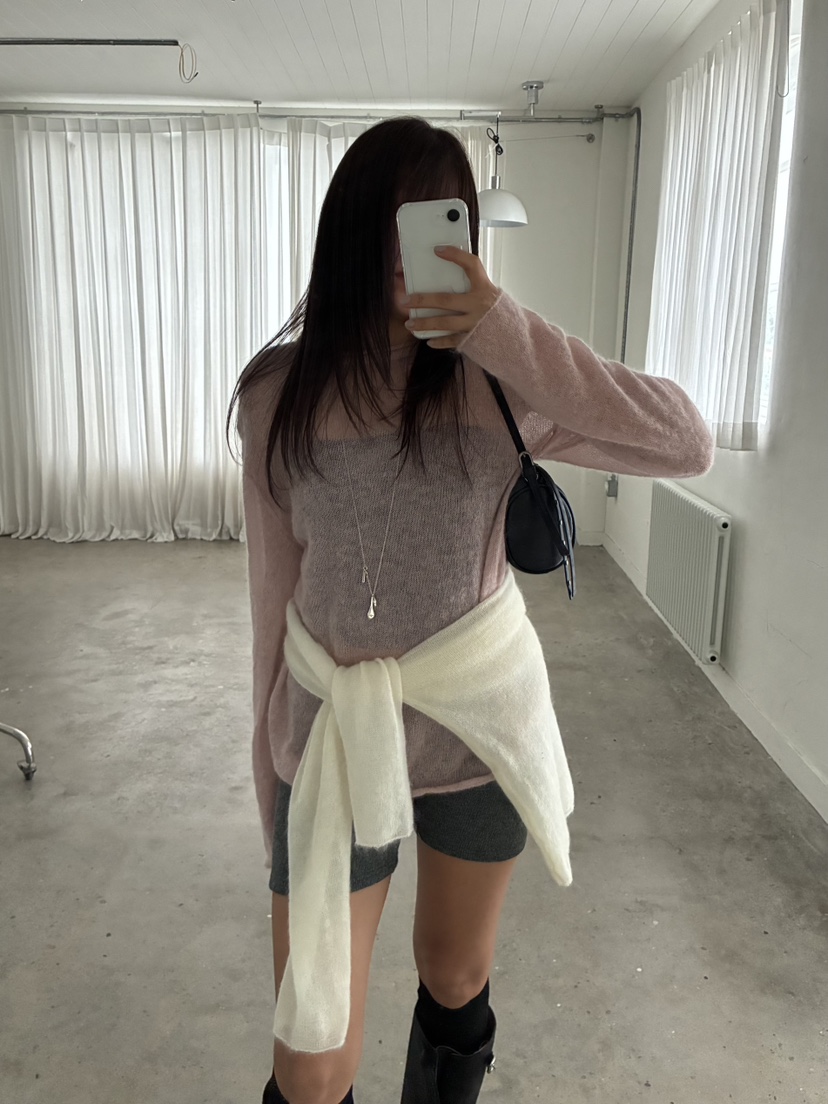 ACME韓國代購㊣女裝新品真品25秋冬人氣休閑時尚針織衫馬海毛ACME針織衫